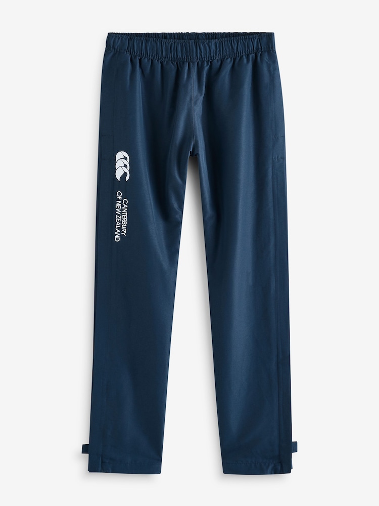 Canterbury Junior Unisex Blue Open Hem Stadium Joggers - Image 1 of 1 Canterbury Junior Unisex Blue Open Hem Stadium Joggers - Image 1 of 1