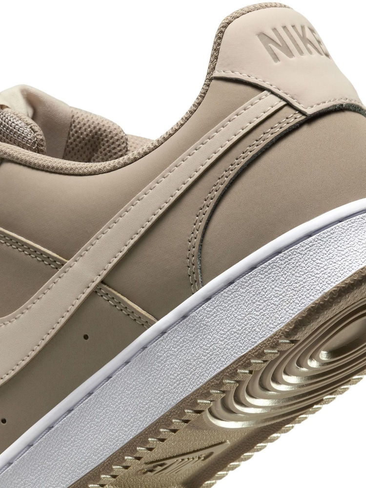 Nike Khaki/White Court Vision Low Trainers - Image 10 of 10