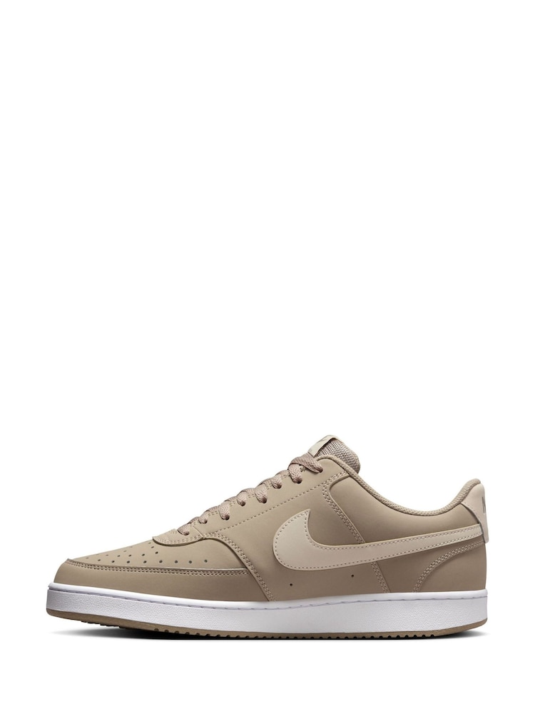 Nike Khaki/White Court Vision Low Trainers - Image 4 of 10