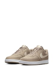 Nike Khaki/White Court Vision Low Trainers - Image 5 of 10