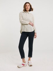 JD Williams Cream Oversized Stripe Shirt - Image 3 of 4