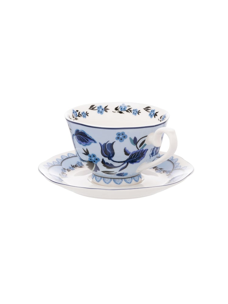 Cath Kidston Strawberry Garden Teacup And Saucer Set Of 2 - Image 2 of 3