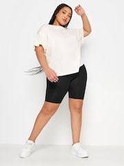Yours Curve Black Cycle Shorts 2 Pack - Image 5 of 5