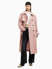 AllSaints Pink Kikki Trench Coat - Image 1 of 7