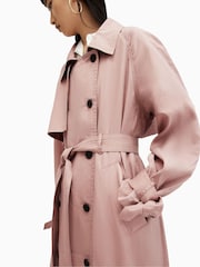 AllSaints Pink Kikki Trench Coat - Image 5 of 7