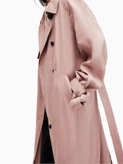 AllSaints Pink Kikki Trench Coat - Image 6 of 7