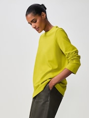 Green Long Sleeve Heavyweight Crew Neck T-Shirt - Image 1 of 9