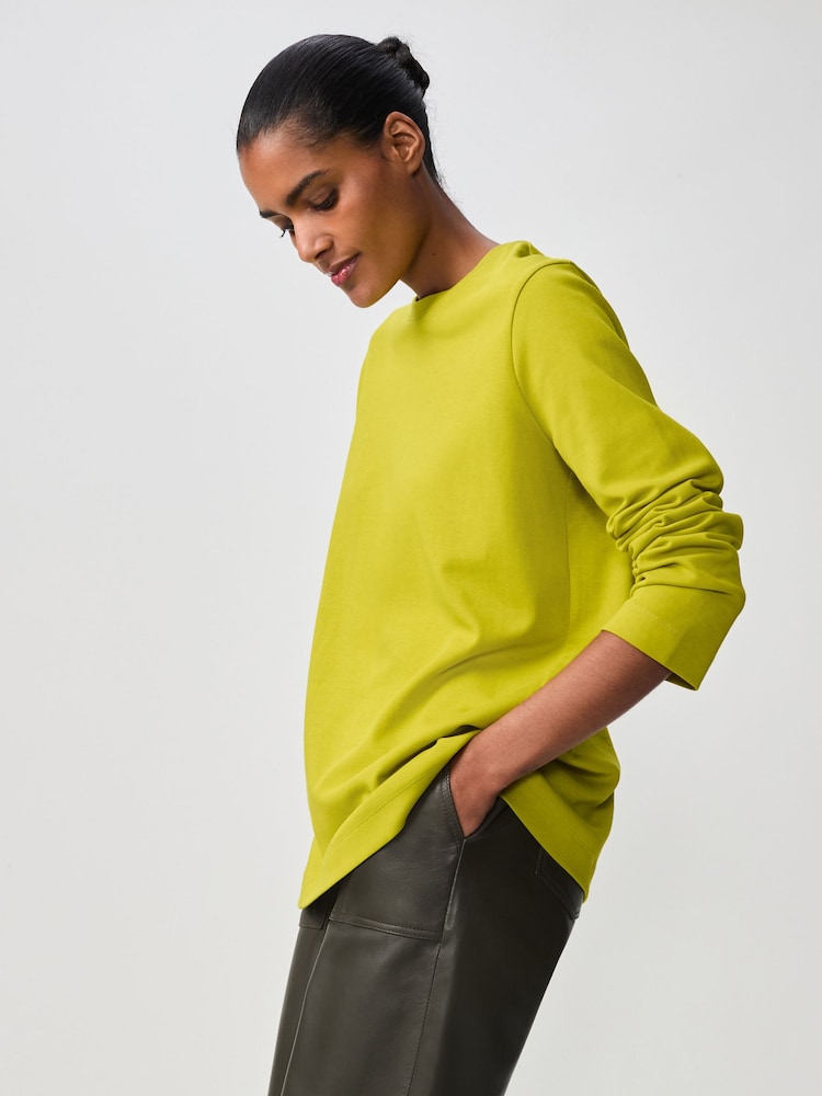 Green Long Sleeve Heavyweight Crew Neck T-Shirt - Image 1 of 9