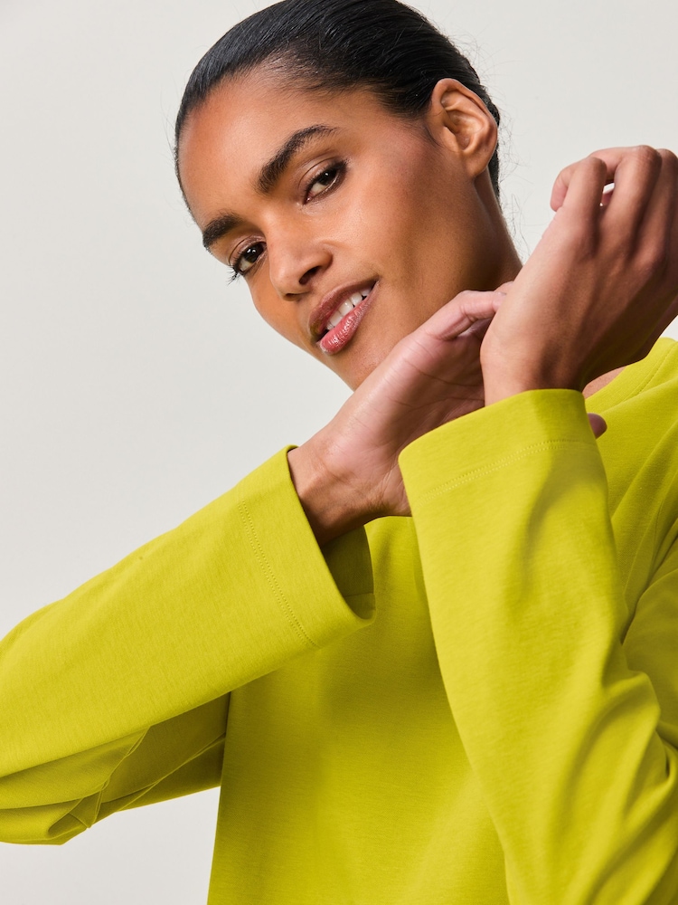Green Long Sleeve Heavyweight Crew Neck T-Shirt - Image 5 of 9