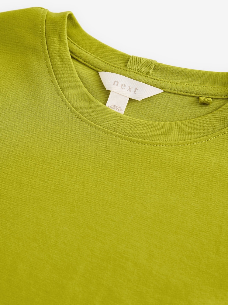 Green Long Sleeve Heavyweight Crew Neck T-Shirt - Image 7 of 9