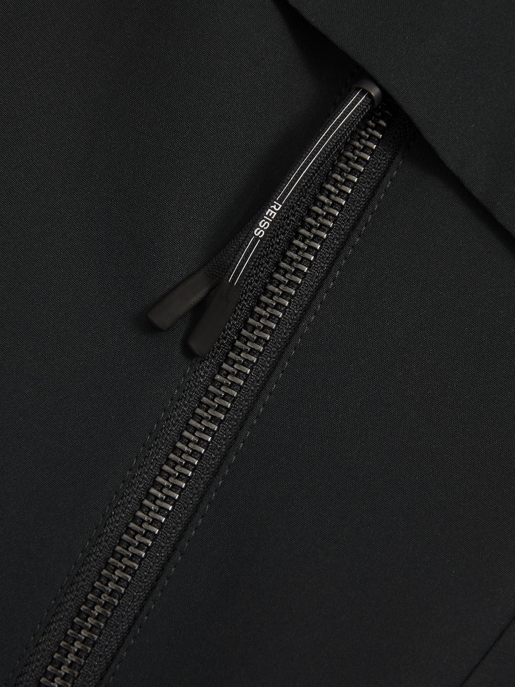 Reiss Navy Earlsfield Drawstring Hem Technical Hooded Jacket - Image 6 of 6