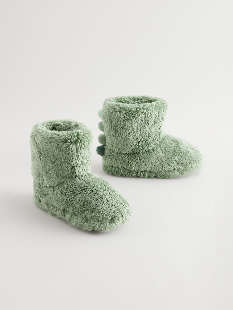 Green Warm Lined Slipper Boots - Image 1 of 6