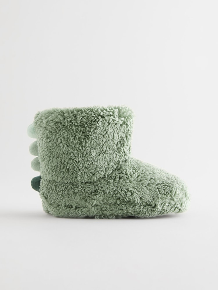 Green Warm Lined Slipper Boots - Image 2 of 6 Green Warm Lined Slipper Boots - Image 2 of 6