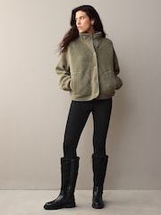 Black Leather Forever Comfort® Borg Lined Knee High Boots - Image 2 of 8