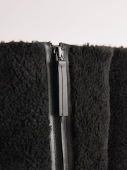 Black Leather Forever Comfort® Borg Lined Knee High Boots - Image 8 of 8