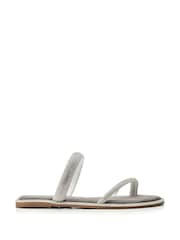 Moda in Pelle Ottie Toe Loop Glitz Sliders - Image 1 of 4