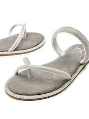 Moda in Pelle Ottie Toe Loop Glitz Sliders - Image 4 of 4