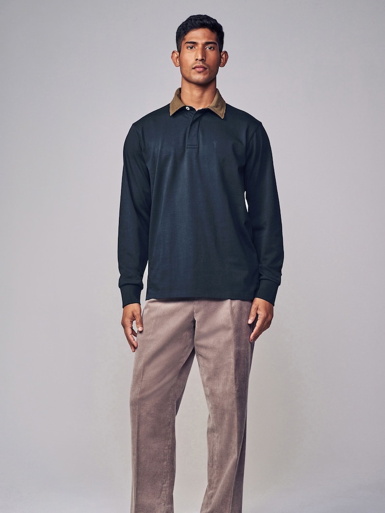Navy Blue Long Sleeve Rugby Shirt - Image 2 of 7