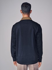 Navy Blue Long Sleeve Rugby Shirt - Image 3 of 7
