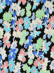 Ro&Zo Green Blurred Daisy Print V-Neck Midi Dress - Image 10 of 10