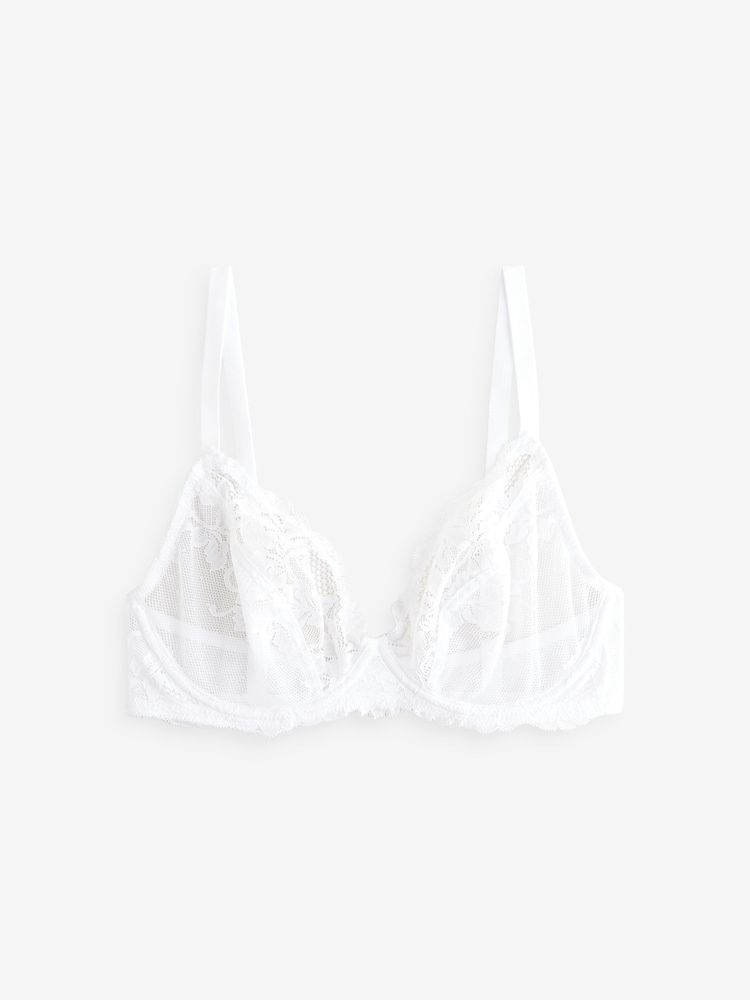 Blanc/Rouille - Soutien-gorge en dentelle DD+ 2 Pack - Image 8 of 10