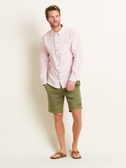 Brakeburn Pink 100% Cotton Stripe Long Sleeve Shirt - Image 5 of 6