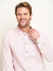 Brakeburn Pink 100% Cotton Stripe Long Sleeve Shirt - Image 6 of 6