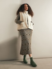 Khaki Green Faux Fur Lined Ankle Wellies - Image 2 of 9