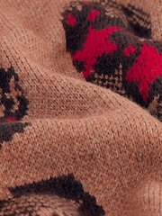 بني - Western Cowboy Boot Graphic Knitted Jumper - صورة 7 من 9