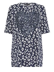 Yours Curve Blue Heart Sequin Embellished Top - Image 5 of 5