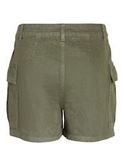 NOISY MAY Green Mom 100% Cotton Denim Cargo Shorts - Image 2 of 4