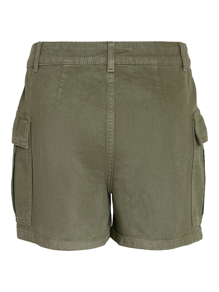NOISY MAY Green Mom 100% Cotton Denim Cargo Shorts - Image 2 of 4