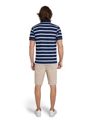 Raging Bull Blue Triple Stripe Birdseye 100% Cotton Polo Shirt - Image 5 of 10