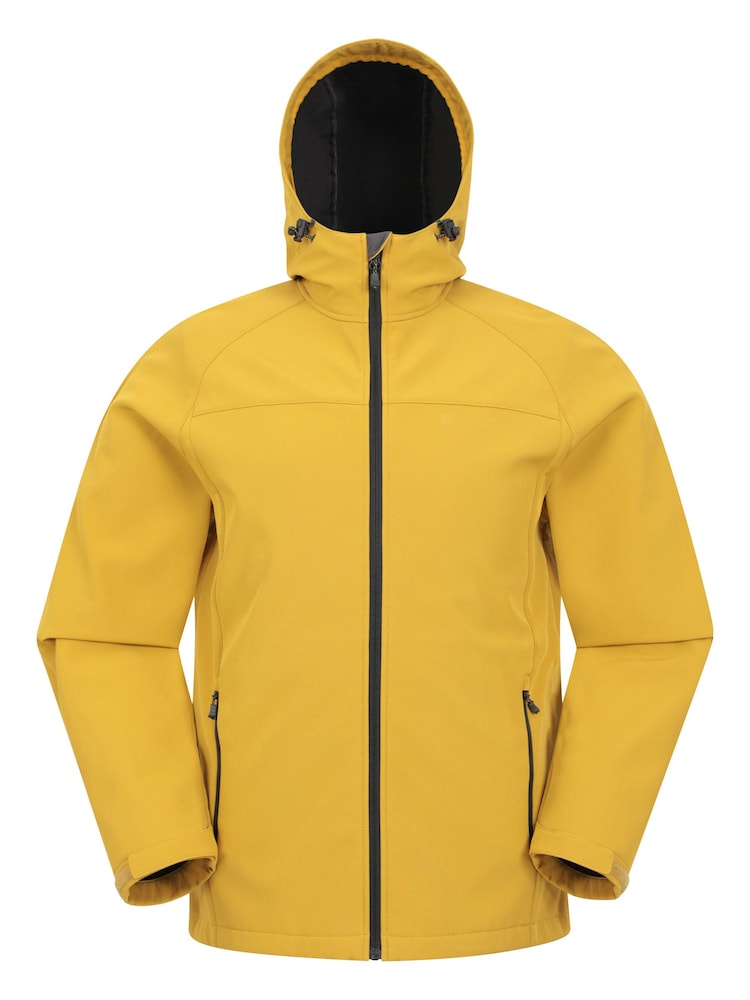 Mountain Warehouse Yellow Mens Exodus Water Resistant Softshell Jacket - Image 1 of 5