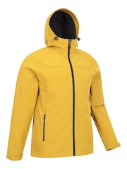 Mountain Warehouse Yellow Mens Exodus Water Resistant Softshell Jacket - Image 2 of 5