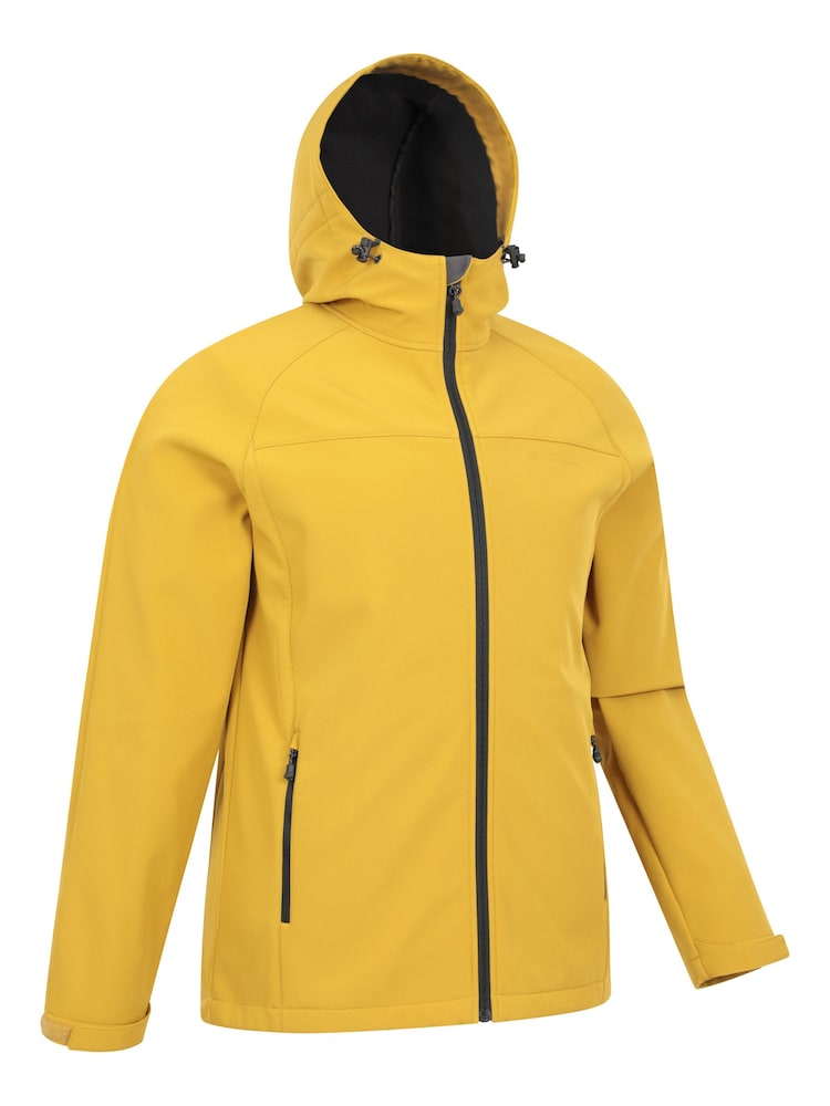 Mountain Warehouse Yellow Mens Exodus Water Resistant Softshell Jacket - Image 2 of 5