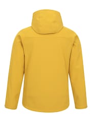 Mountain Warehouse Yellow Mens Exodus Water Resistant Softshell Jacket - Image 3 of 5