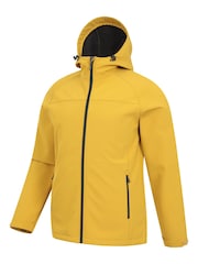 Mountain Warehouse Yellow Mens Exodus Water Resistant Softshell Jacket - Image 4 of 5