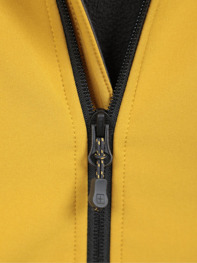 Mountain Warehouse Yellow Mens Exodus Water Resistant Softshell Jacket - Image 5 of 5