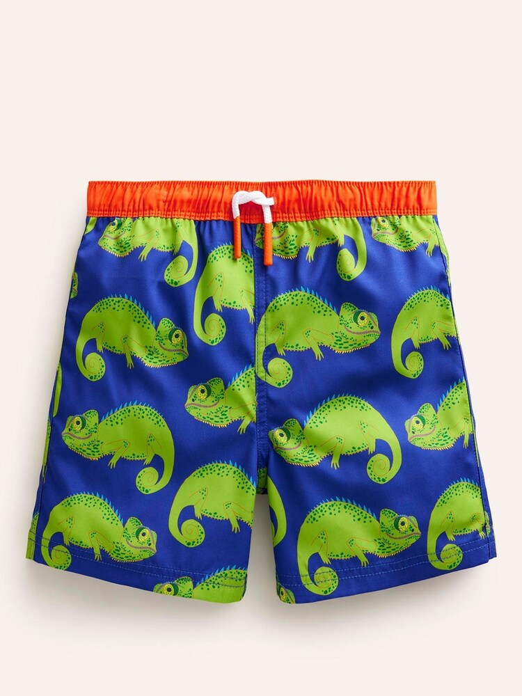 Boden Blue Chameleon Swim Shorts - Image 1 of 3