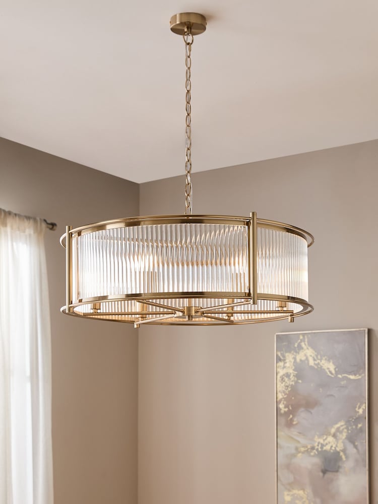Brass Large Hertford 6 Light Chandelier Light Fitting - Image 1 of 5