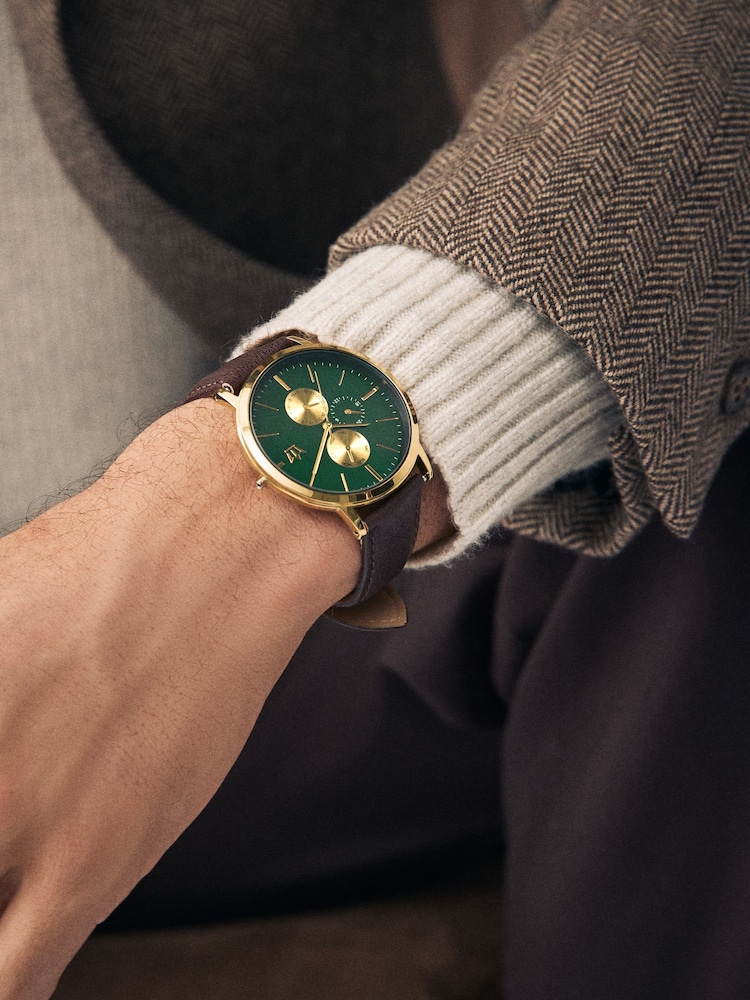 Brown/Gold Vertical Dial Watch - Image 2 of 8 Brown/Gold Vertical Dial Watch - Image 2 of 8