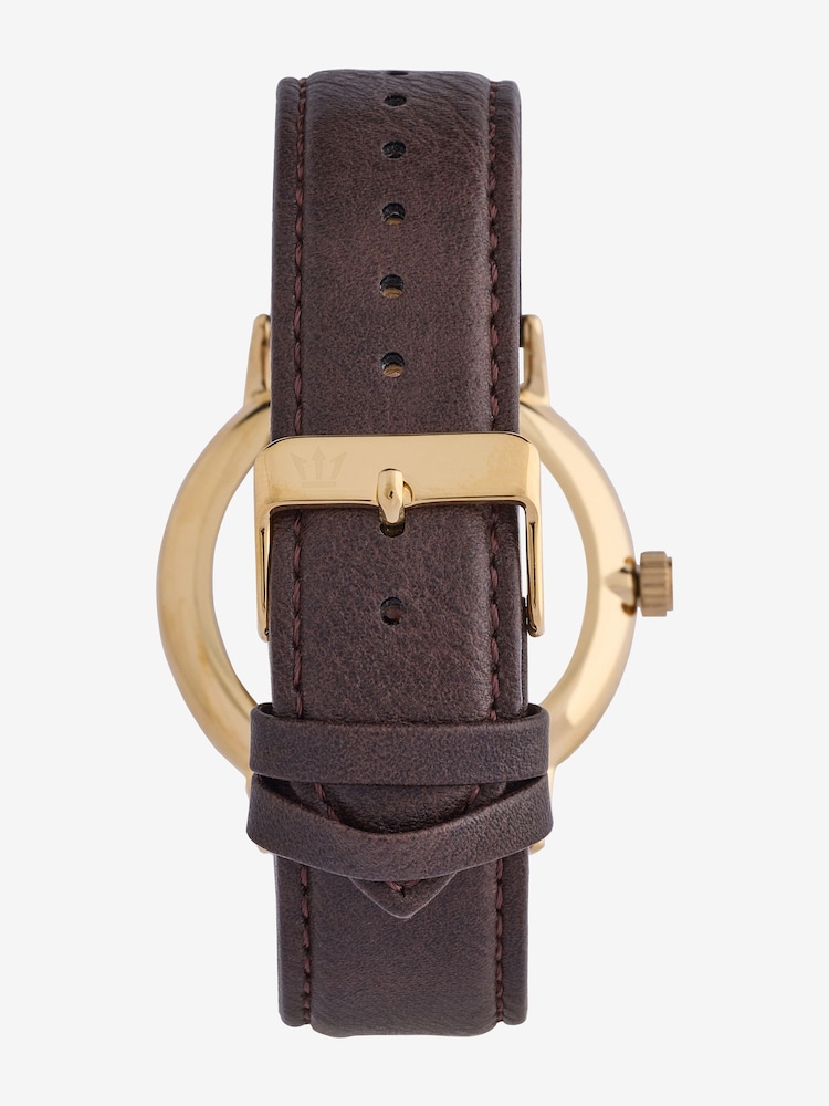 Brown/Gold Vertical Dial Watch - Image 8 of 8 Brown/Gold Vertical Dial Watch - Image 8 of 8