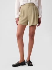 Gap Beige 365 High Waisted Shorts - Image 1 of 5