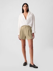 Gap Beige 365 High Waisted Shorts - Image 3 of 5