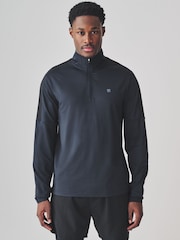 Navy Blue Active Gym Training Quarter Zip Neck - Image 1 of 6