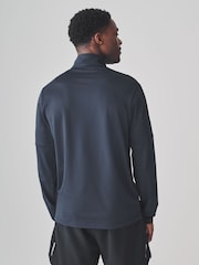 Navy Blue Active Gym Training Quarter Zip Neck - Image 2 of 6