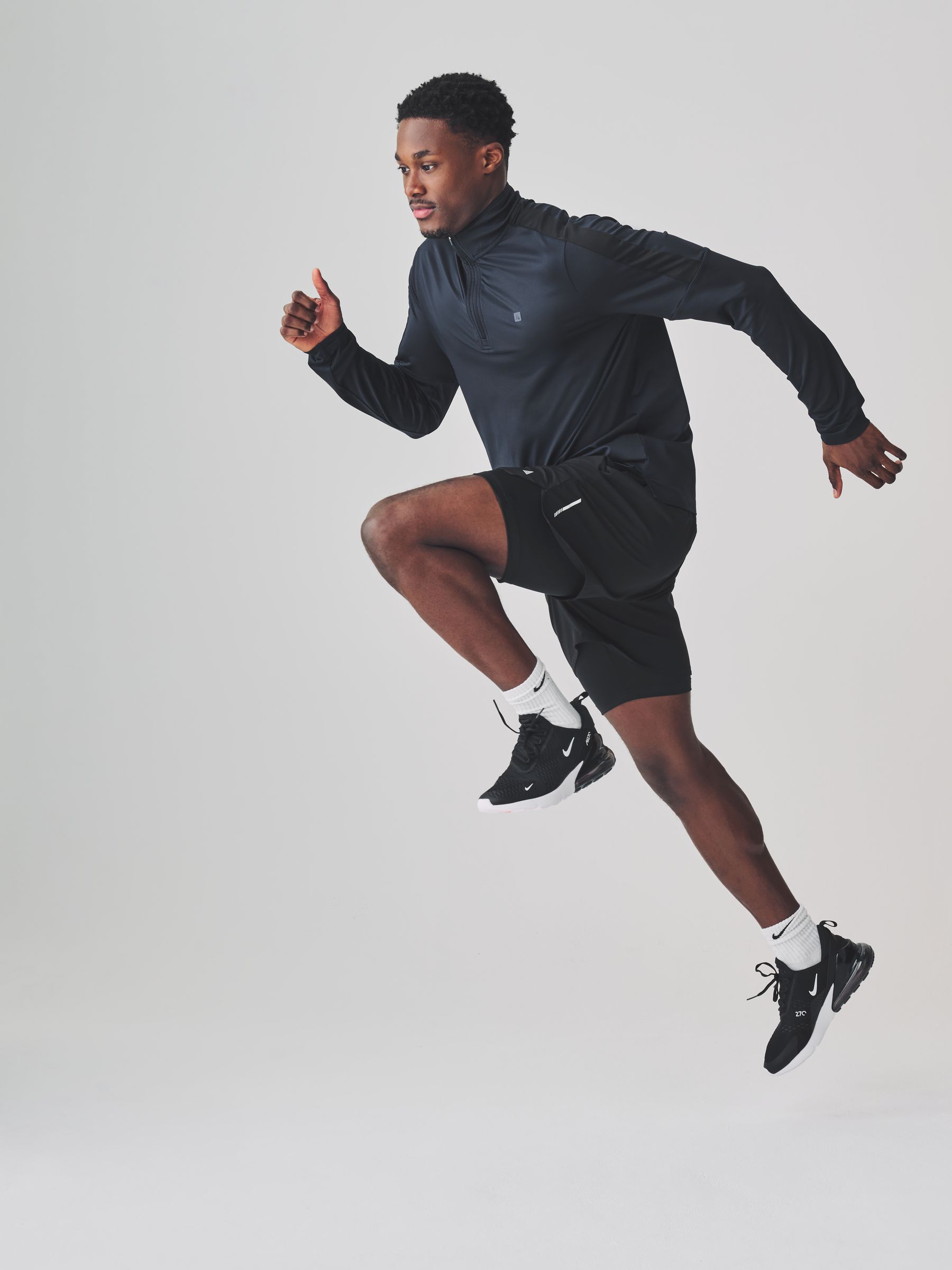 Buy Navy Zip Neck Active Training Top from Next Canada