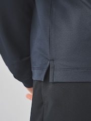 Navy Blue Active Gym Training Quarter Zip Neck - Image 4 of 6