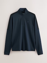 Navy Blue Active Gym Training Quarter Zip Neck - Image 5 of 6